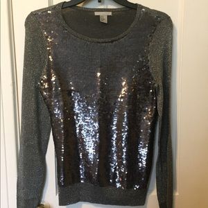 Gray Sequined Shirt 👚